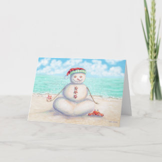 Tropische Yoga-Weihnachtskarte Feiertagskarte