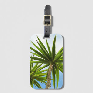 Tropische Yucca-Palmenblätter Malerei Effekt Foto Gepäckanhänger