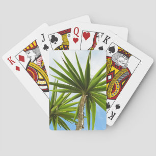 Tropische Yucca-Palmenblätter Malerei Effekt Foto Spielkarten