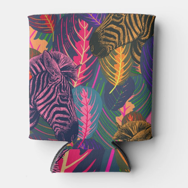 Tropische Zebras: Exotische Motive der Natur. Dosenkühler (Vorderseite)