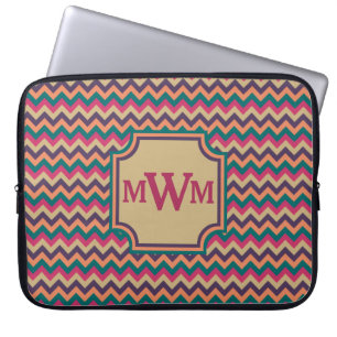 Tropische Zickzack-Laptoptasche Laptopschutzhülle