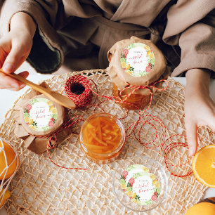 Tropische Zitrus-Hochzeitsdusche-Dankeschön Runder Aufkleber