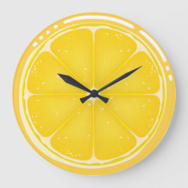 TROPISCHE Zitrusfrüchte SOMMERFRÜCHTE Orangenlemon Große Wanduhr