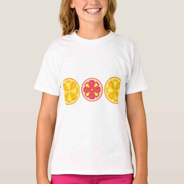 TROPISCHE Zitrusfrüchte SOMMERFRÜCHTE Orangenlemon T-Shirt (Vorderseite)