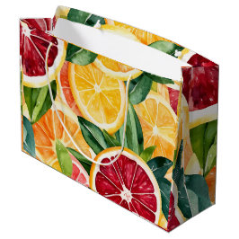 Tropische Zitrusfrüchtescheiben Orange Große Geschenktüte