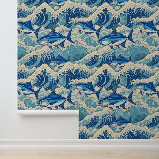 Tropischer Aloha-Druck Tapete (Anwendung)