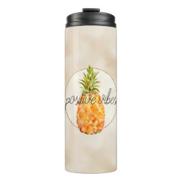 Tropischer Ananas-Gold-Glitzer Thermosbecher