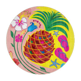 Tropischer Ananas Sommer Schneidebrett