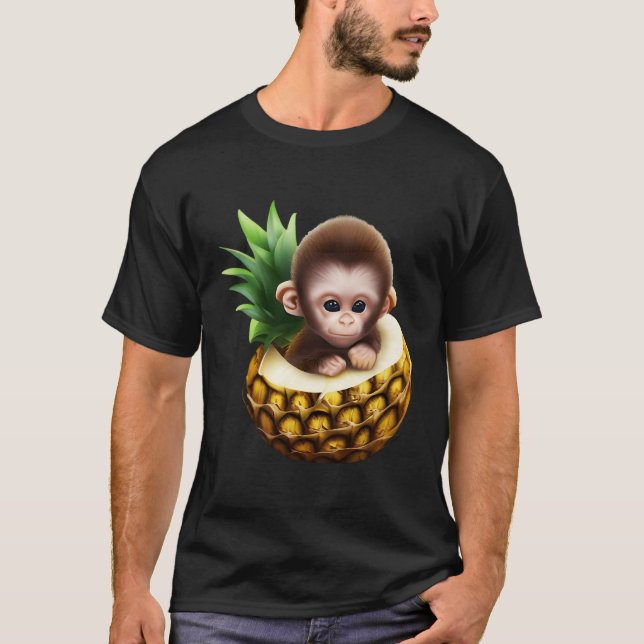 Tropischer Apfelaffe T-Shirt (Vorderseite)