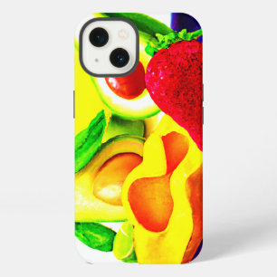 Tropischer Avocado, Erdbeere und Mango. Jetzt kauf iPhone 13 Hülle
