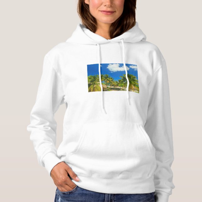 Tropischer Badeort, Belize Hoodie (Vorderseite)