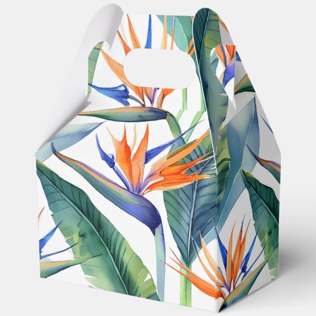 Tropischer Bird des Paradieses Geschenkschachtel (Rückseite)