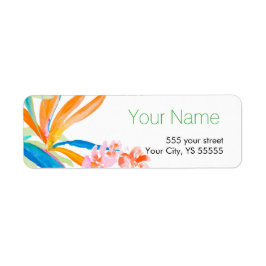 Tropischer Bird of Paradise Blume Wasserfarbendesi