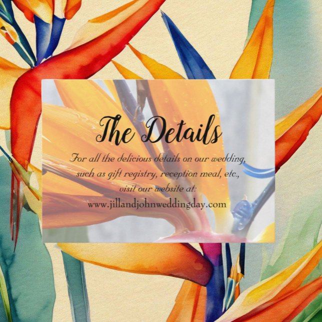 Tropischer Bird of Paradise Blumenzwiebeldetails Begleitkarte (In Situ Tropical)