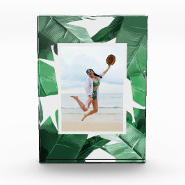Tropischer Blätter-Foto-Block-Rahmen Fotoblock