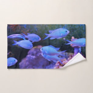 Tropischer blauer Fisch Handtuch