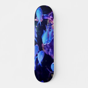 Tropischer Blauer Fisch   Skateboard