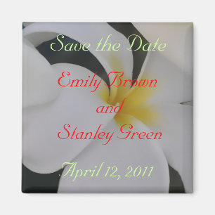Tropischer Blumen-Save the Date Magnet