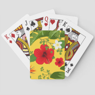 Tropischer Blumenhintergrund 10 Spielkarten
