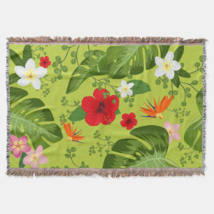 Tropischer Blumenhintergrund 6 Decke