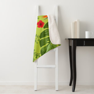 Tropischer Blumenhintergrund 6 Sherpadecke