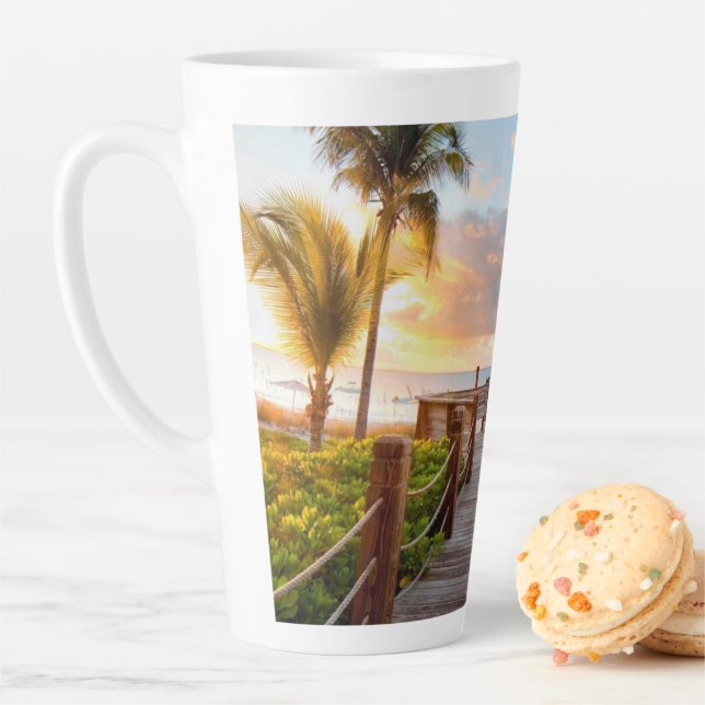 Tropischer Boardwalk Latte Becher 17oz Milchtasse (Beispiel)