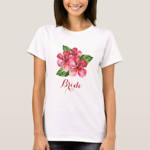 Tropischer botanischer Hibiskus T-Shirt