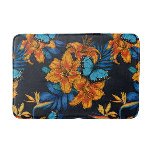 Tropischer Bouquet Badematte