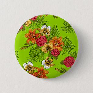 Tropischer Bouquet Button