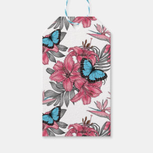 Tropischer Bouquet Geschenkanhänger