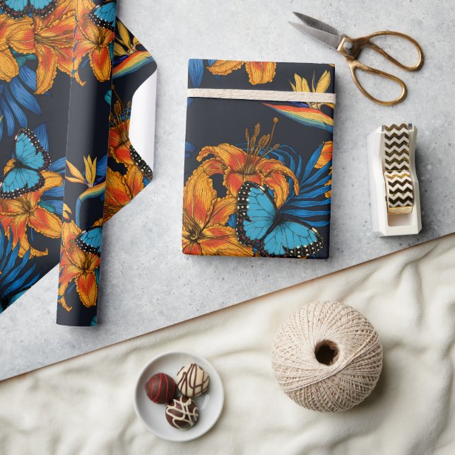 Tropischer Bouquet Geschenkpapier (Basteln)