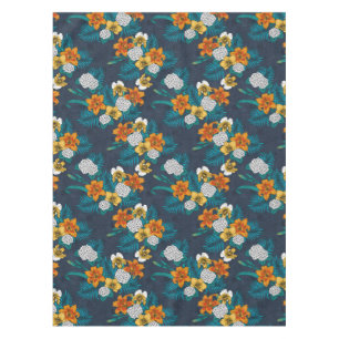 Tropischer Bouquet in Blau Tischdecke