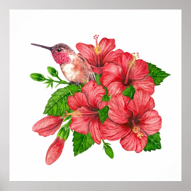 Tropischer Bouquet Poster (Vorne)