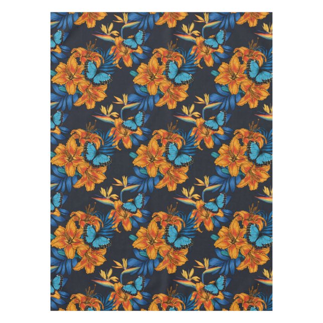 Tropischer Bouquet Tischdecke (Vorderseite)