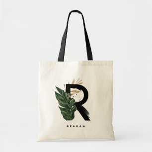 Tropischer Brautjungfer-Letter-R-Monogramm mit Pal Tragetasche