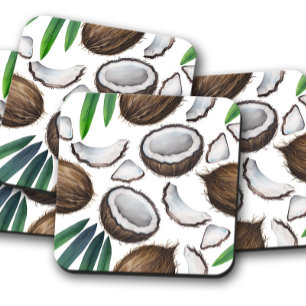 Tropischer Coconut Cork Untersetzer Kokosnuss-Un