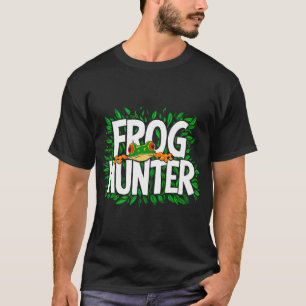 Tropischer Cooler Frosch Hunter Funny Design für F T-Shirt