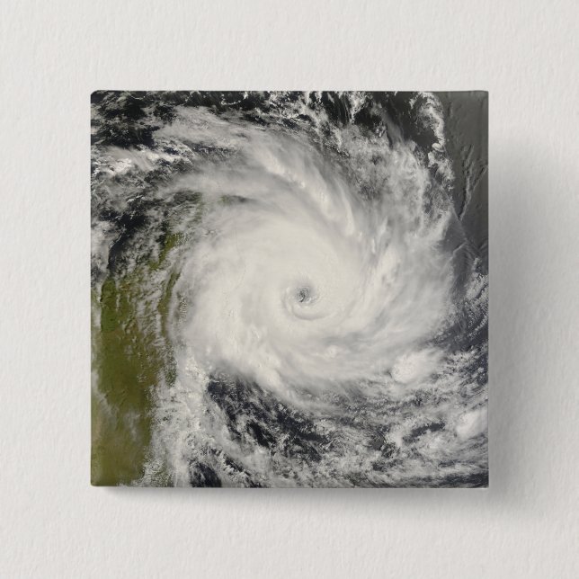 Tropischer Cyclone Ivan über Madagaskar Button (Vorderseite)