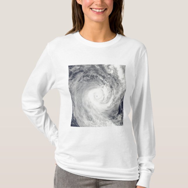 Tropischer Cyclone Oli vor der Küste von Tahiti T-Shirt (Vorderseite)