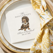 Tropischer Dachshund Hawaiianische Hochzeit