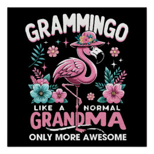 Tropischer Dämmerungsflamingo Poster