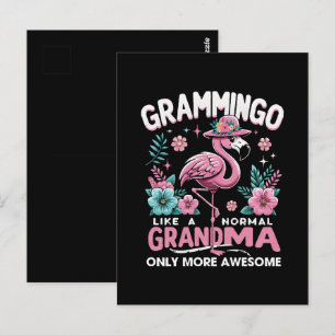 Tropischer Dämmerungsflamingo Postkarte