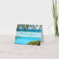 Tropischer die Wedding Strand und Palmen danken