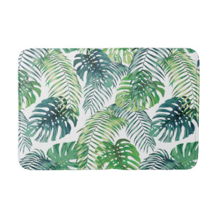 Tropischer Dschungel Blätter Botanisches Design Ba Badematte