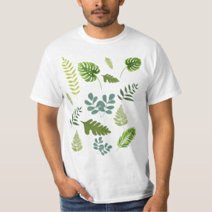Tropischer Dschungel Blätter Muster - botanisch gr T-Shirt