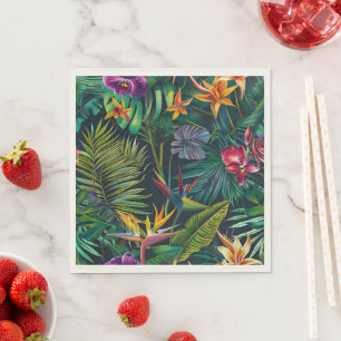 Tropischer Dschungel-Blume Serviette
