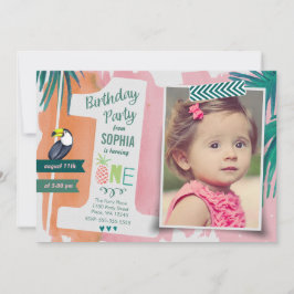 Tropischer Dschungel Einladung Girl