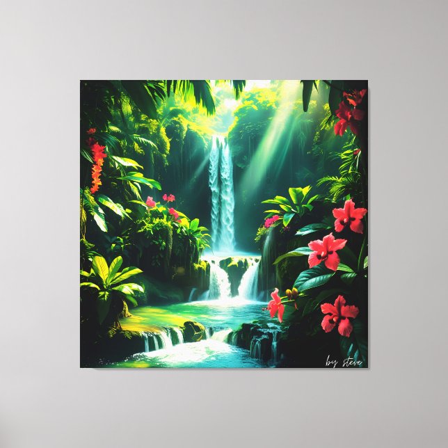 Tropischer Dschungel Leinwanddruck (Vorderseite)