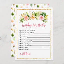 Tropischer Dschungel mit Blütendusche für Kinder Einladung