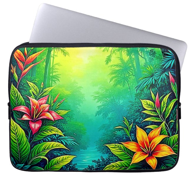 Tropischer Dschungel - Oasis Design Laptopschutzhülle (Vorderseite)